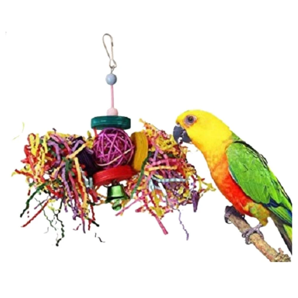 3 PCS Hanging Shred Toy Bird Cage Swing Bird Chewing Toy Lovebird Parrot Perch Wbb16533