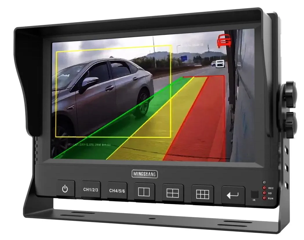 9&quot; 6CH HD Vehicle Monitor Ai Mobile DVR with Bsd, Adas, DMS