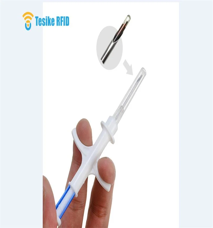 Animal Tracking RFID NFC Ntag216 Chip Microchip Tag with Syringe for Dog