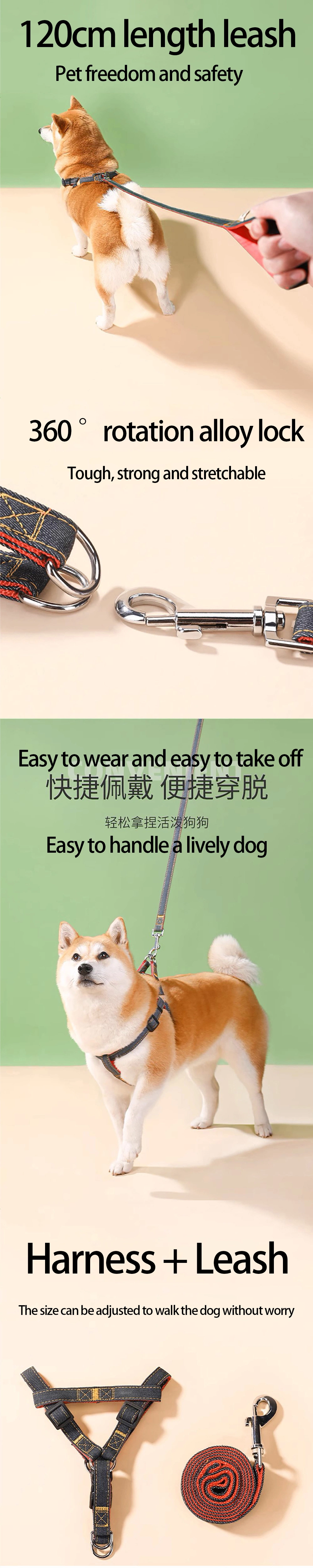 Simple out Vest Design Walking Dog Leash Adjustable Chest Strap Chest Strap