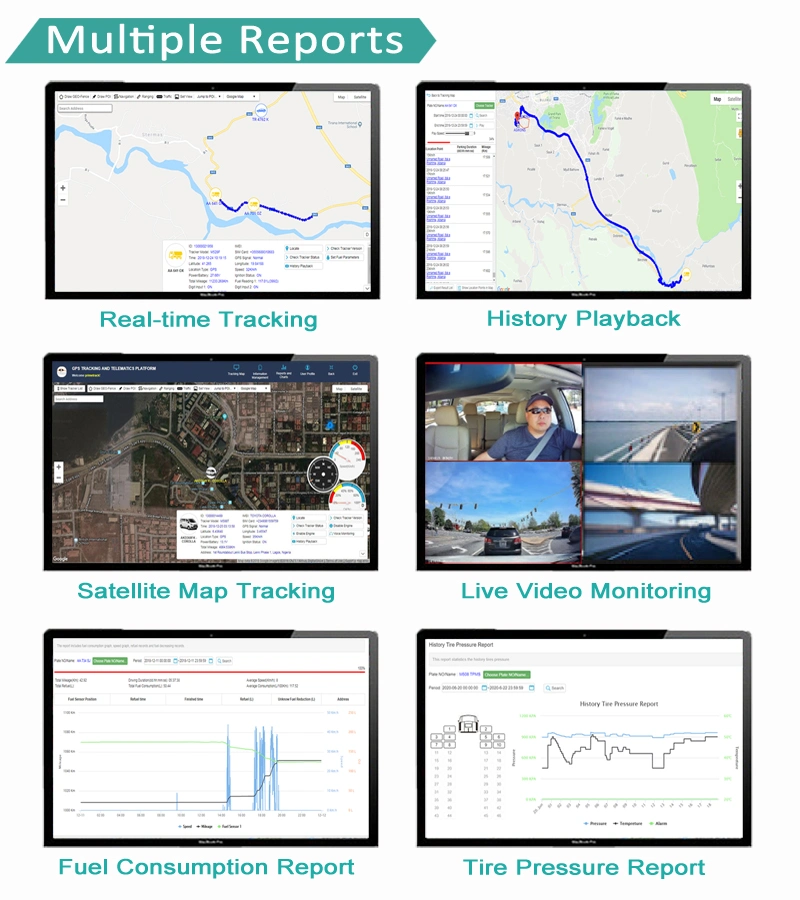 My Rope M598s DMS Adas Ai Technology Driver Behaviors Monitoring System 4 Channel 8 Channel 4G Mobile DVR