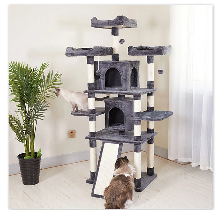 Modern Cat Condo Durable Sisal Cat Furniture Big Cat Tree