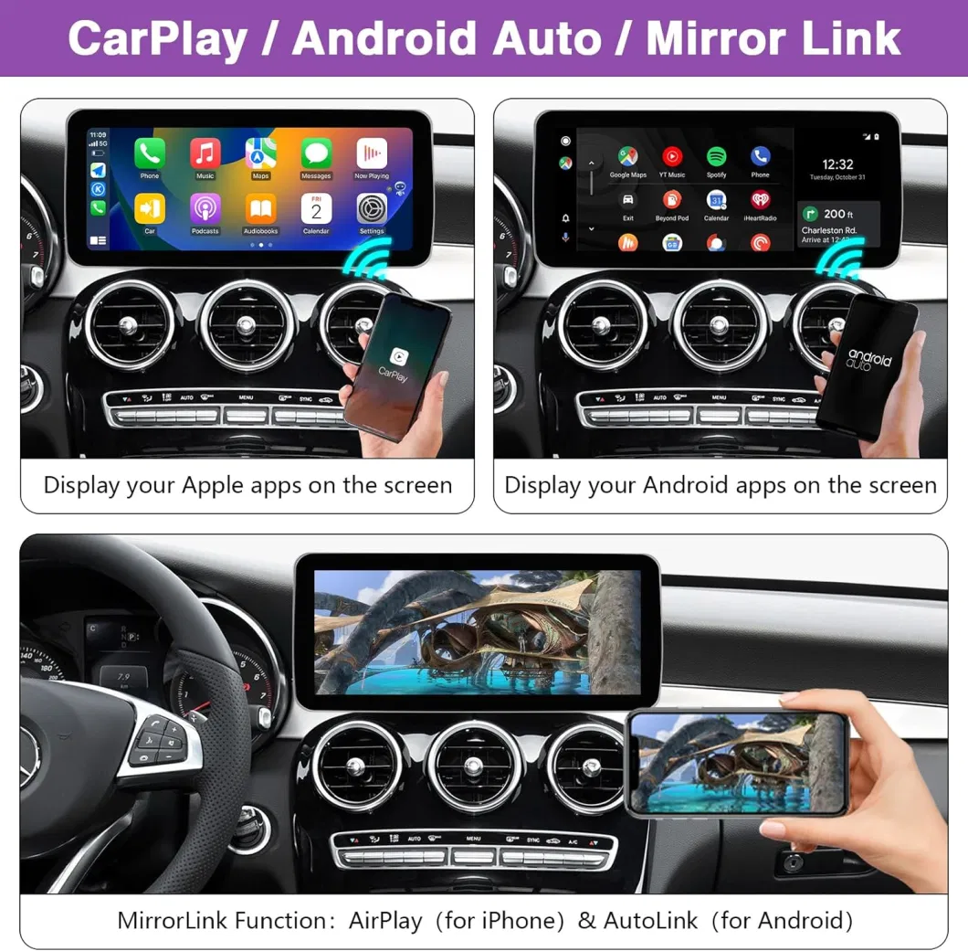 Carplay GPS Car for Mercedes Benz Glc W205 C260 C300 C63 V260 V Class