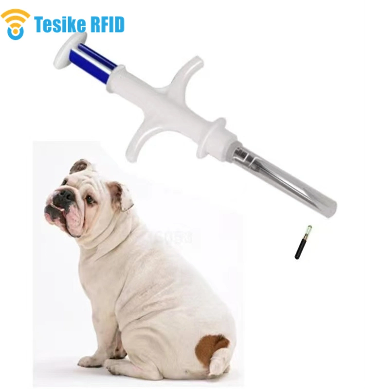 Animal Tracking RFID NFC Ntag216 Chip Microchip Tag with Syringe for Dog