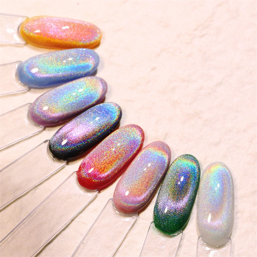 Manicure Explosion Universal Colorful Cat Eye Glue Laser Rainbow Glare Spar Rainbow Cat Eye Glue Nail Shop Nail Polish Glue