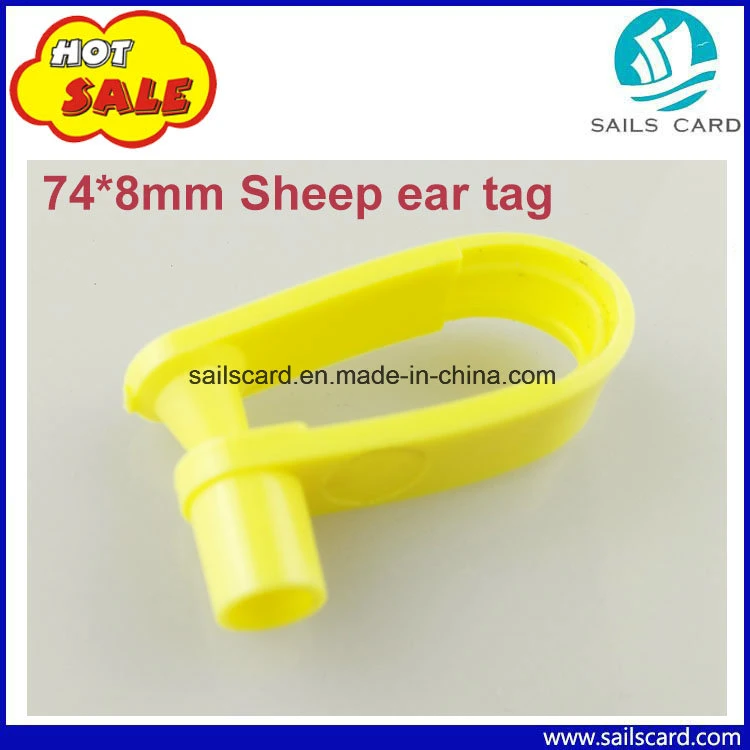 74*8mm Sheep Animal Tracking Ear Tag for Dog / Sheep / Pig