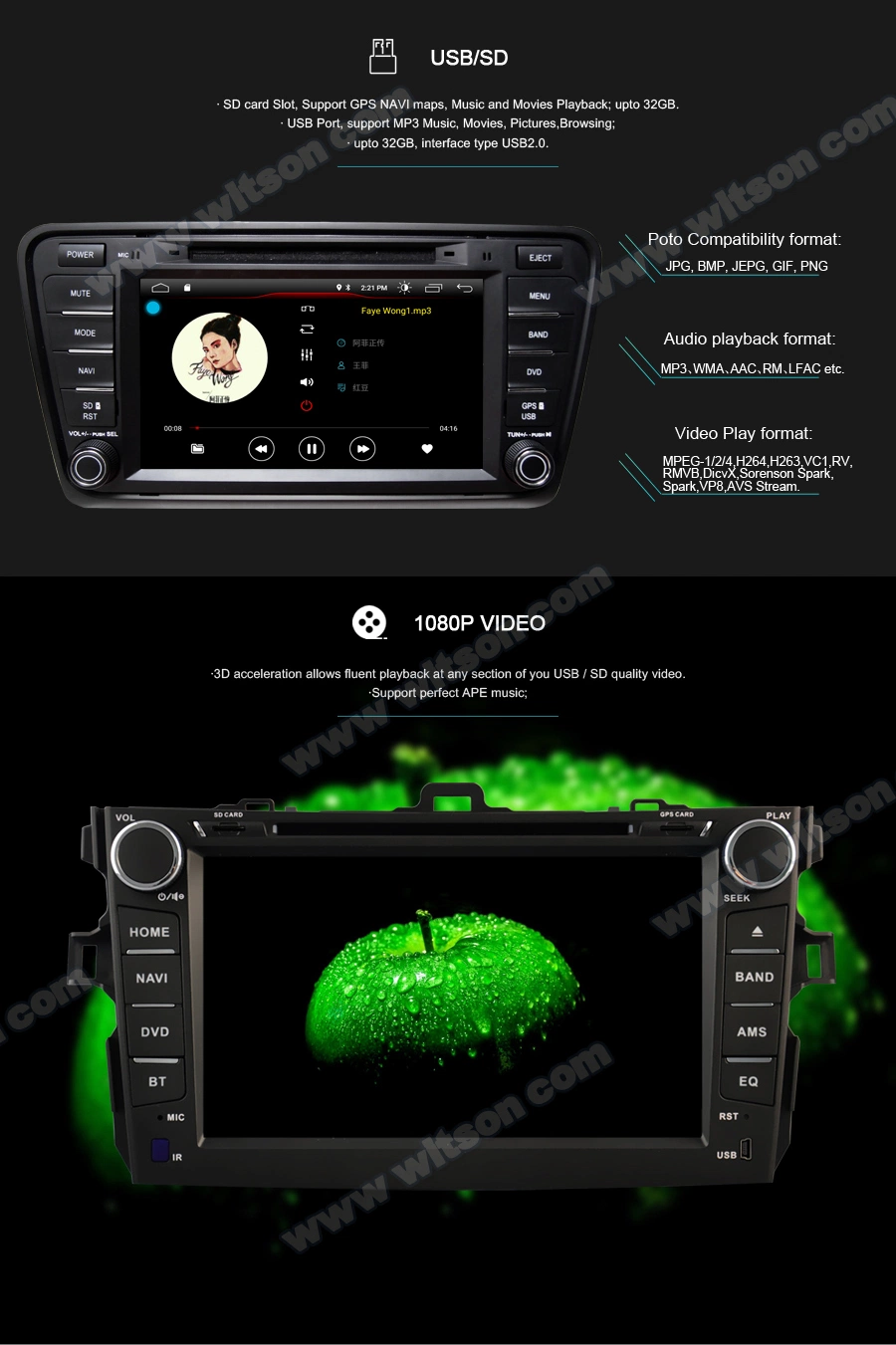 Witson Quad-Core Android 11 Car DVD GPS for Honda Vezel External Microphone Included, Built-in TPMS Function