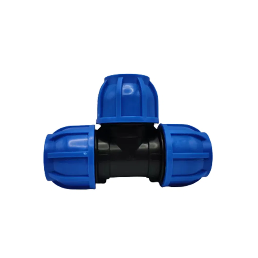 PP Compression Fitting Equal Tee HDPE Pipe Fittings for Water Supply