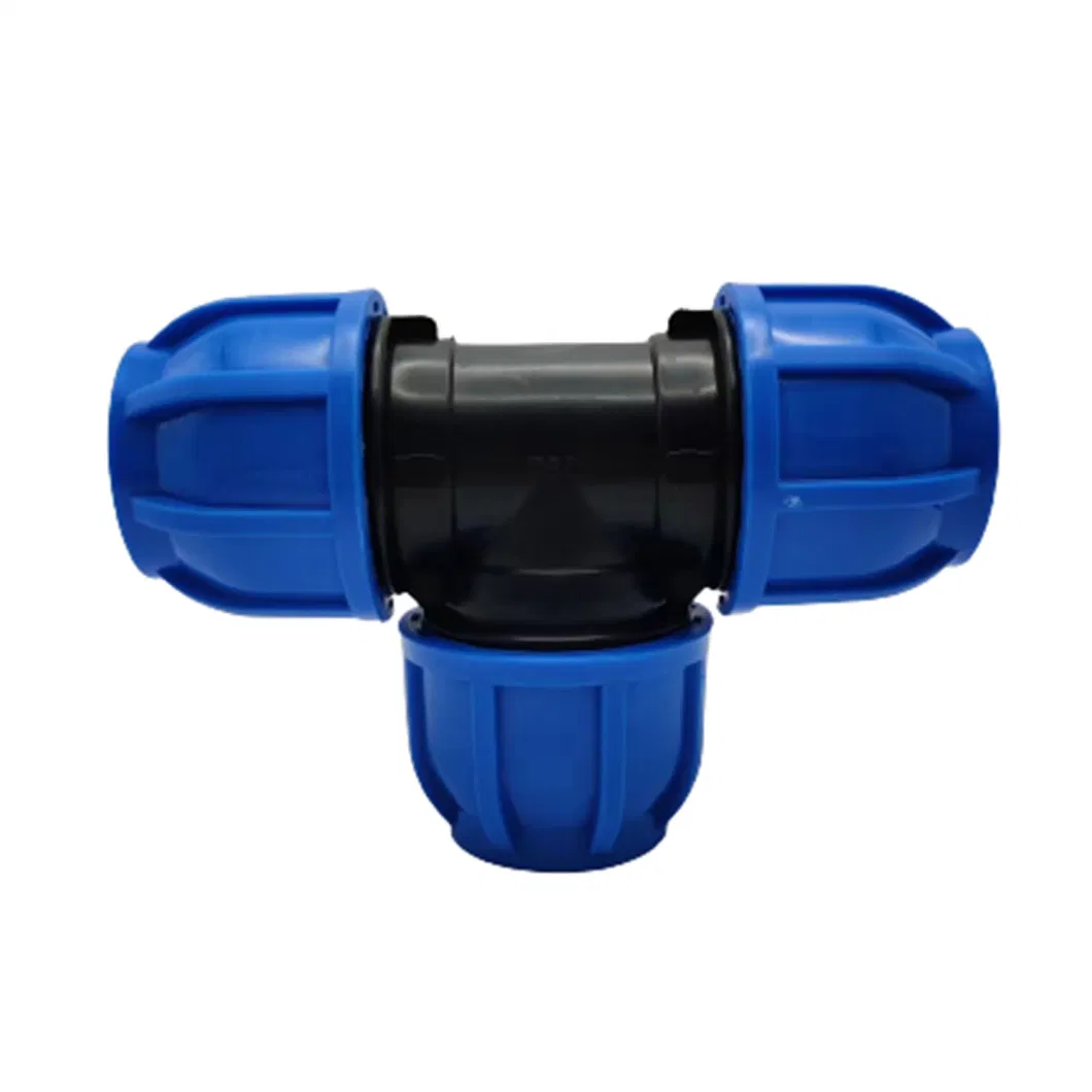 PP Compression Fitting Equal Tee HDPE Pipe Fittings for Water Supply