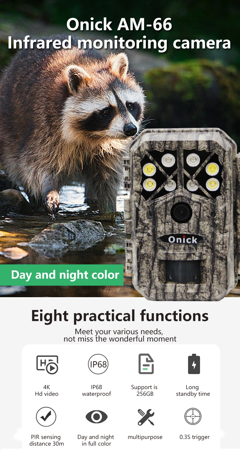 New Arrival Onick Am-66 Wild Animals IR Trail Camera Trigger Camera for Hunting