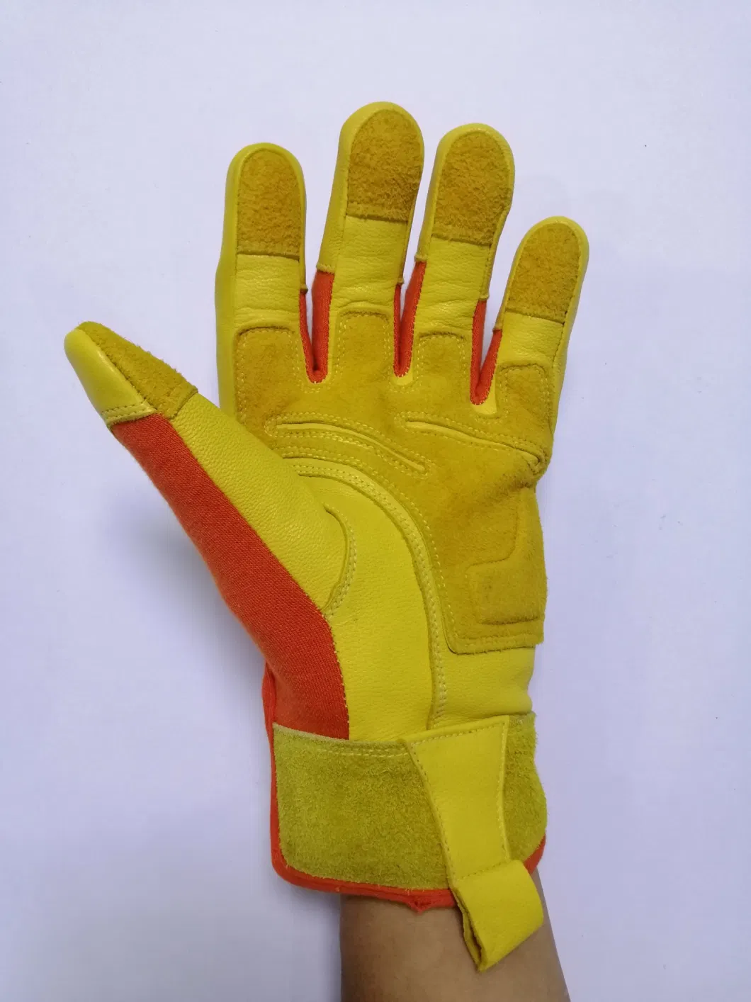 Fire Resisatnt Cow Split Leather Kevlar Gloves for Firefighter and Rescue