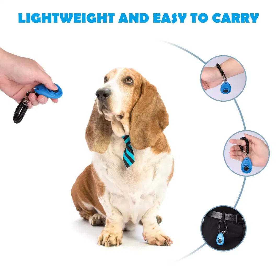 Dog Training Clickers with Wrist Strap Durable Pet Training Behavior Products for Cats Dogs Whistle and Clicker to Stop Barking