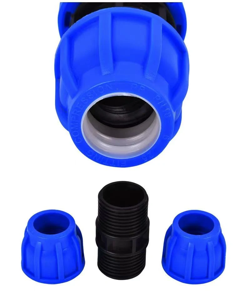 PP Compression Fitting Equal Tee HDPE Pipe Fittings for Water Supply