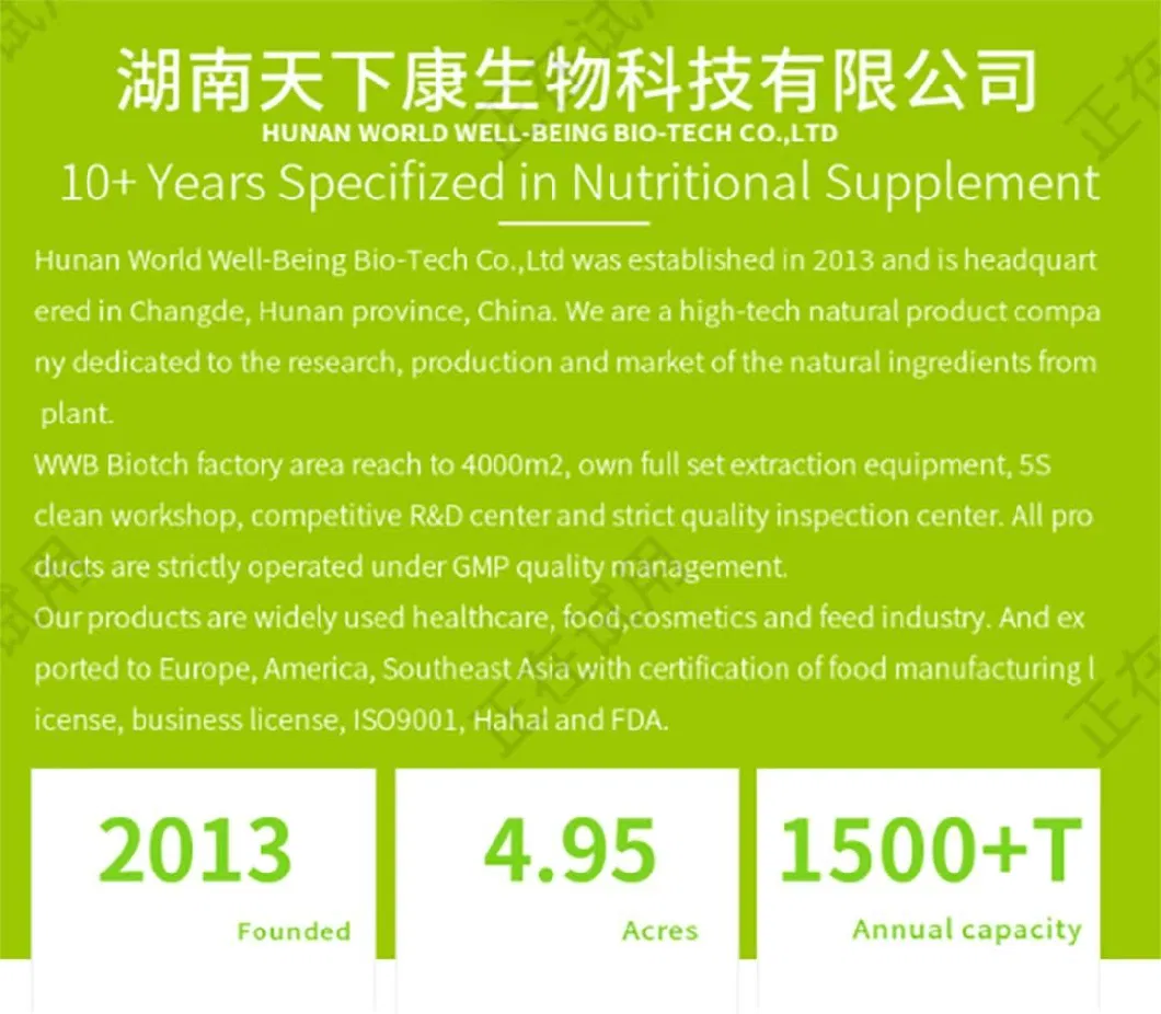 World Well-Being Biotech CAS 9012-76-4 99% Chitosan