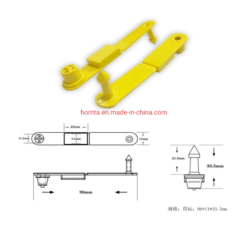 Foldable RFID Ear Tag Label for Animal Livestock Behavior Management