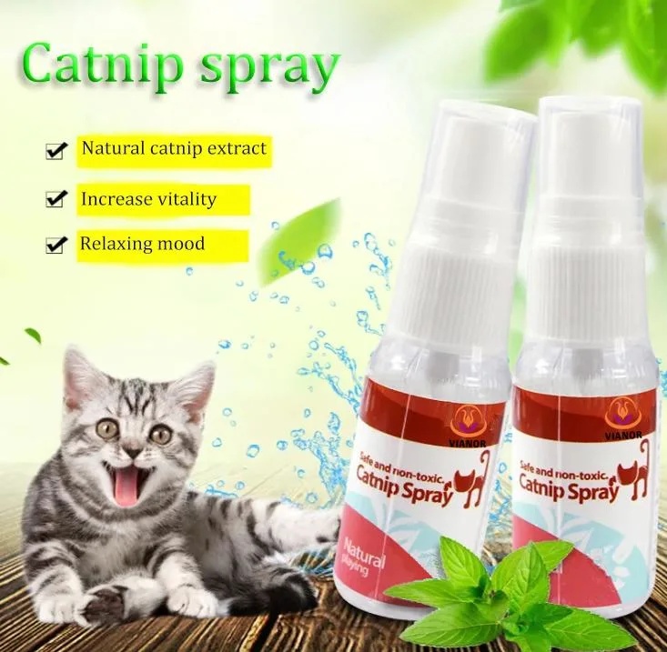 Private Label Pure Natural Catnip Cat Kitten Behavior Control Stimulating Catnip Spray