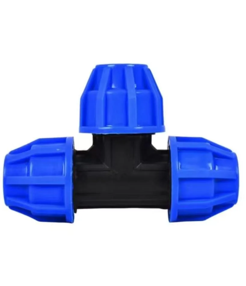 PP Compression Fitting Equal Tee HDPE Pipe Fittings for Water Supply