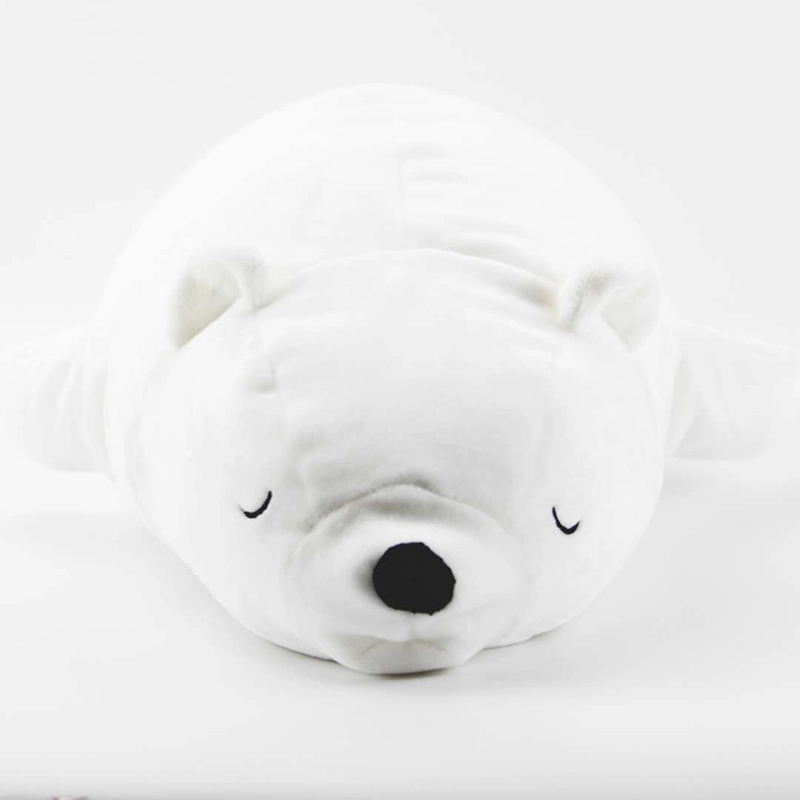 Cute Custom White Polar Bear Stuffed U Shaped Pillow Cushion