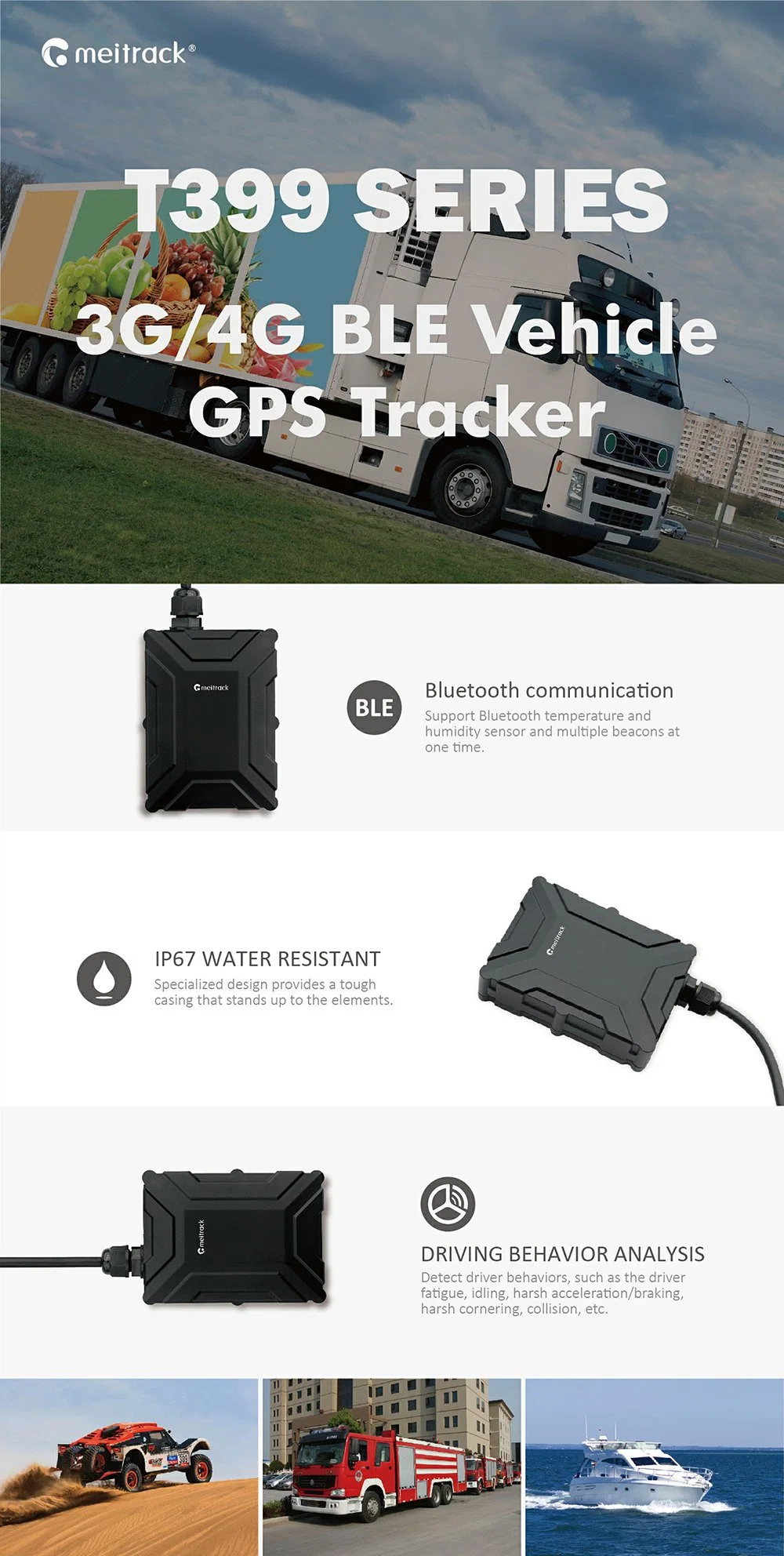 2G/4G GPS VEHICLE TRACKER IP67 WATERPROOF DRIVING BEHAVIOR ANALYSIS