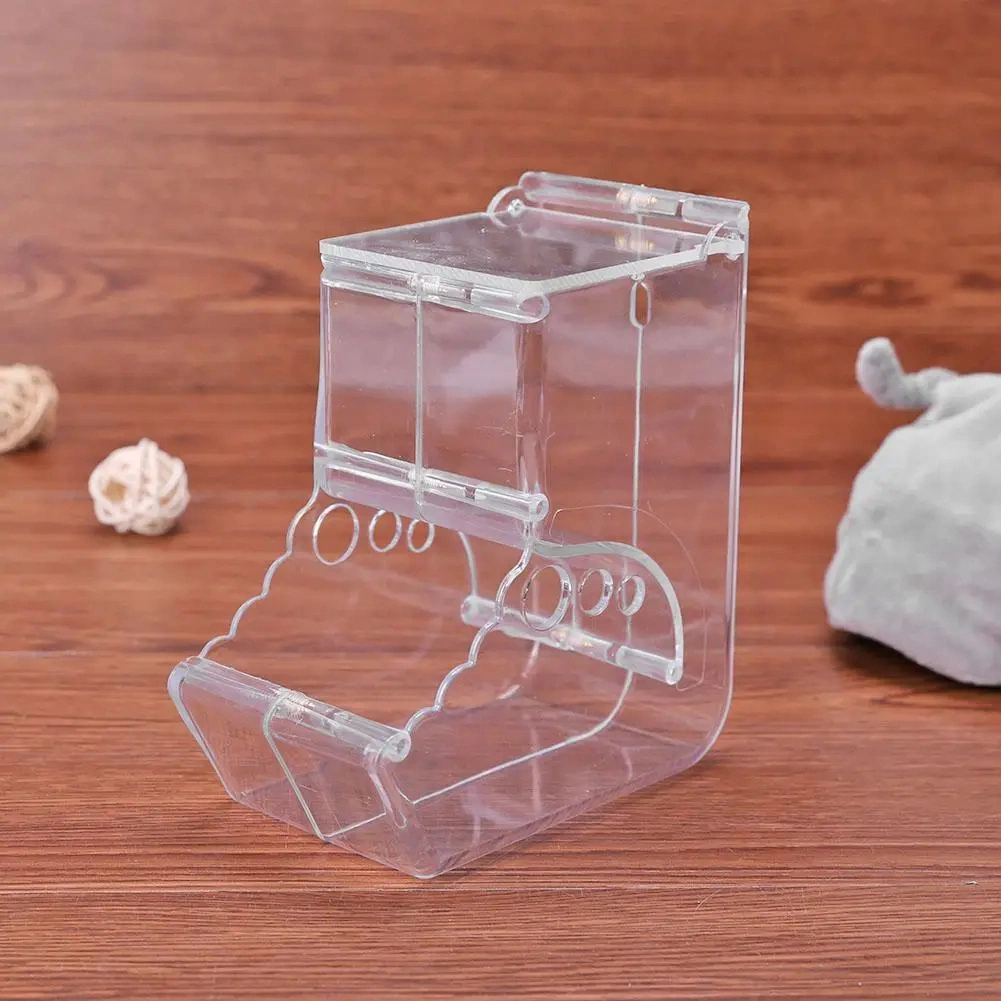 Hamster Rabbit Food Dispenser Feeder Plastic Clear Automatic Pet Feeder for Hamster Guinea Pigs Food Bowl Container