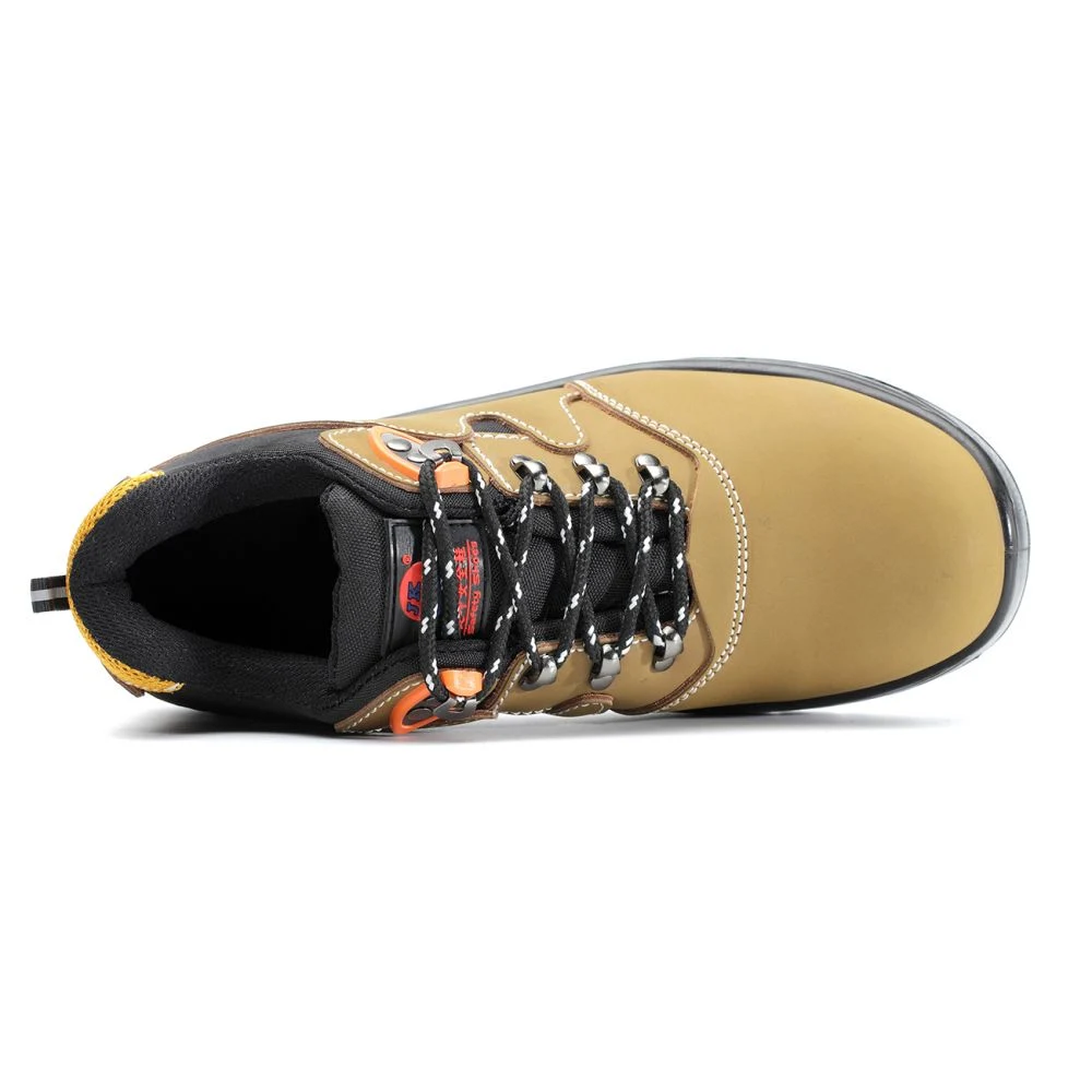 Yellow Color Nubuck Leather Safety Shoe with PU-TPU Sole