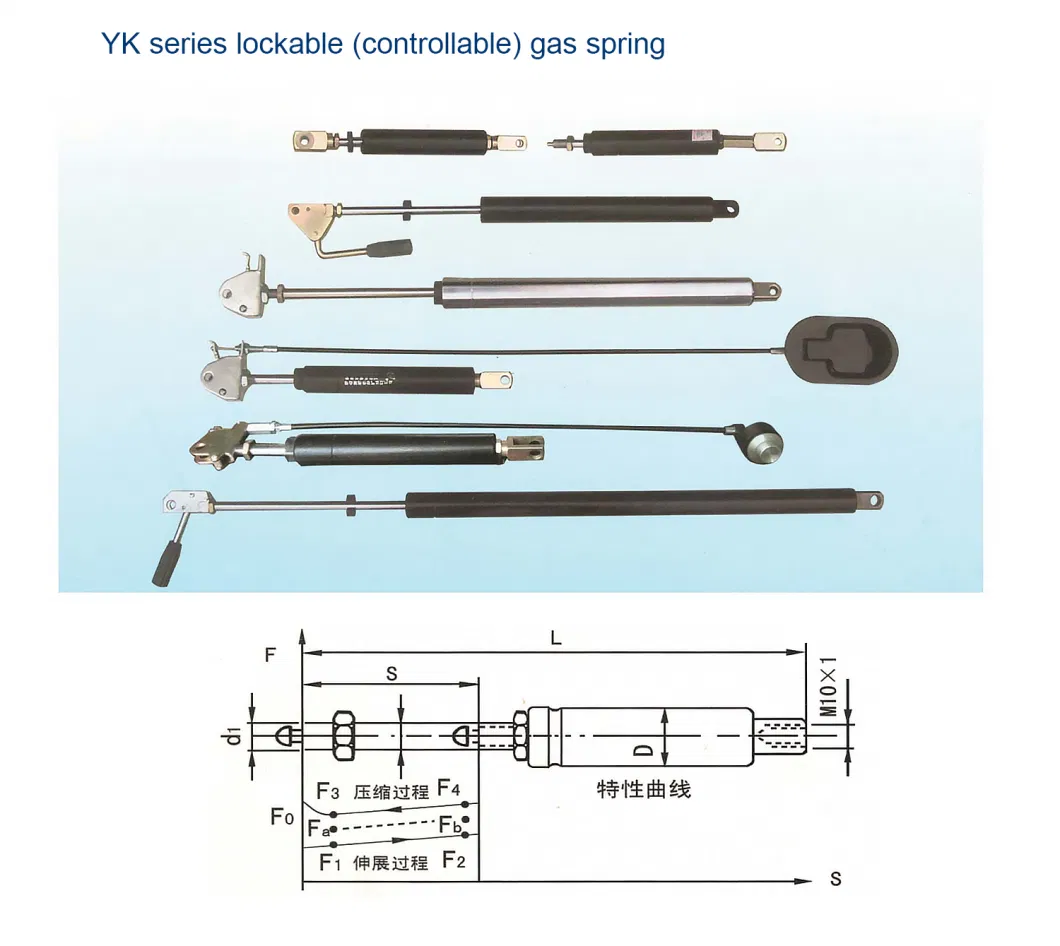 Superior Lift Reverse Strut 90-150 Kg Gas Spring Cabinet with Factory Prices