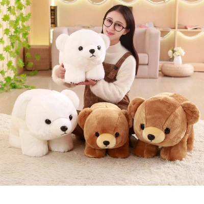 30-50cm Soft Stuffed Plush Baby Toy Realstic Polar Bear