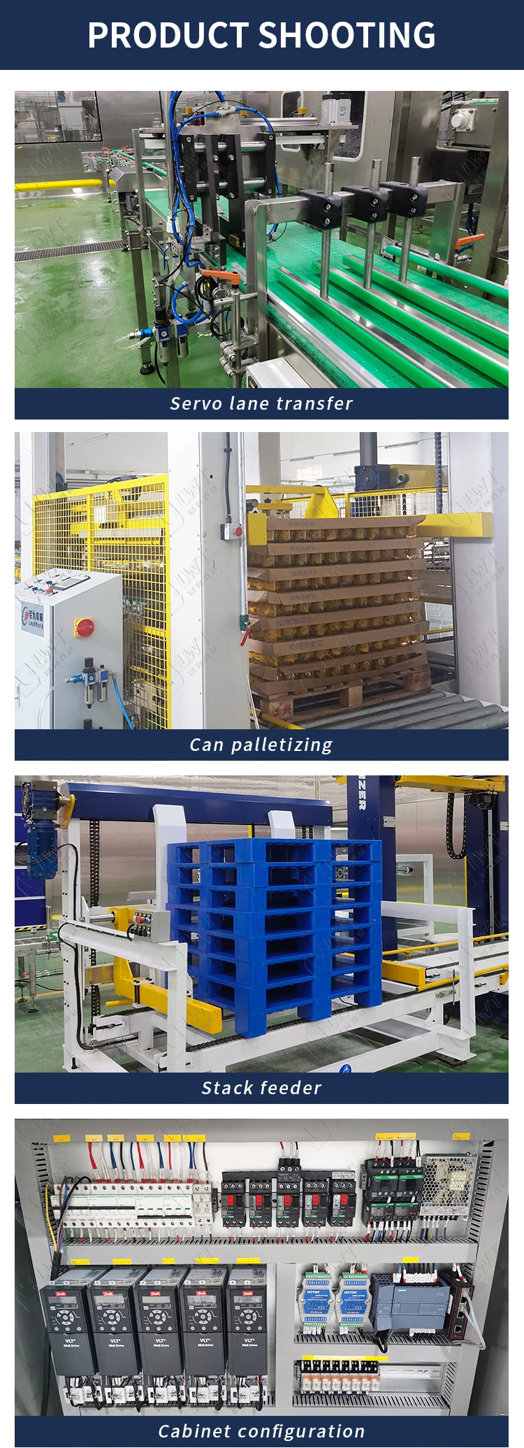 Top Quality CE Made in China Fully Automatic Palletizer Machine for Tin Can Animal Feed Palletizer