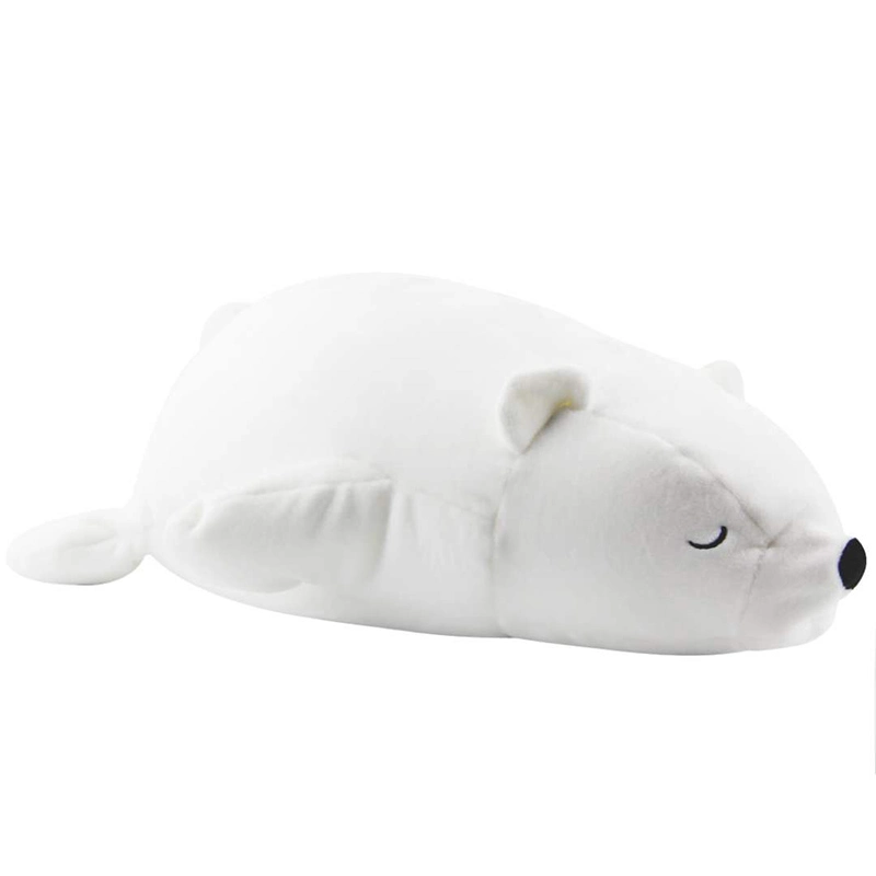 Cute Custom White Polar Bear Stuffed U Shaped Pillow Cushion