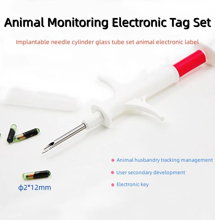 134.2kHz Programmable RFID Glass Microchip Capsule Tracking Animals Tag