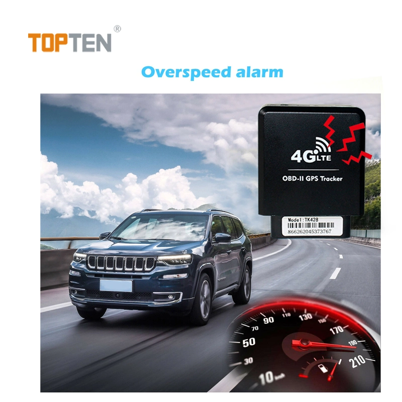 Topten Tk428-Wy 4G OBD II GPS Tracking Diagnostic Cars OBD2 GPS Tracker Vehicle Vin Number Car Driver Behavior Analysis