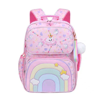 New Primary Kindergarten Mermaid Rainbow Cartoon Schoolbag Latest Fashion Backpack for Kids