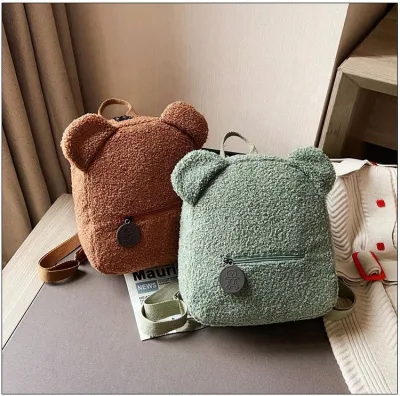 Fashion <a href='/bag/'>Bag</a> Toddler Kids School Book Bags Teddy Bear Plush Backpack Cartoon Unisex Bookbag Plush