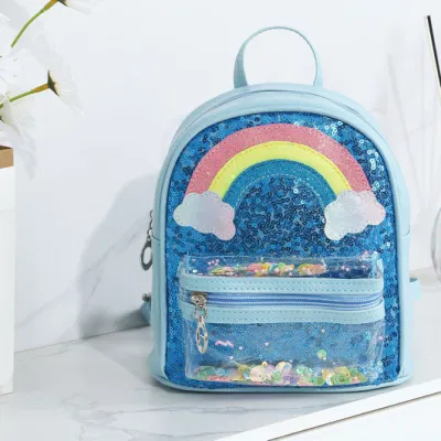 Factory Custom Cute Small Girl Sequin School <a href='/bag/'>Bag</a>s Kids Backpack for Kids