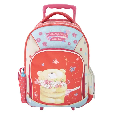 Super Cute Bear Allover Printing Trolley School <a href='/bag/'>Bag</a>s for Student