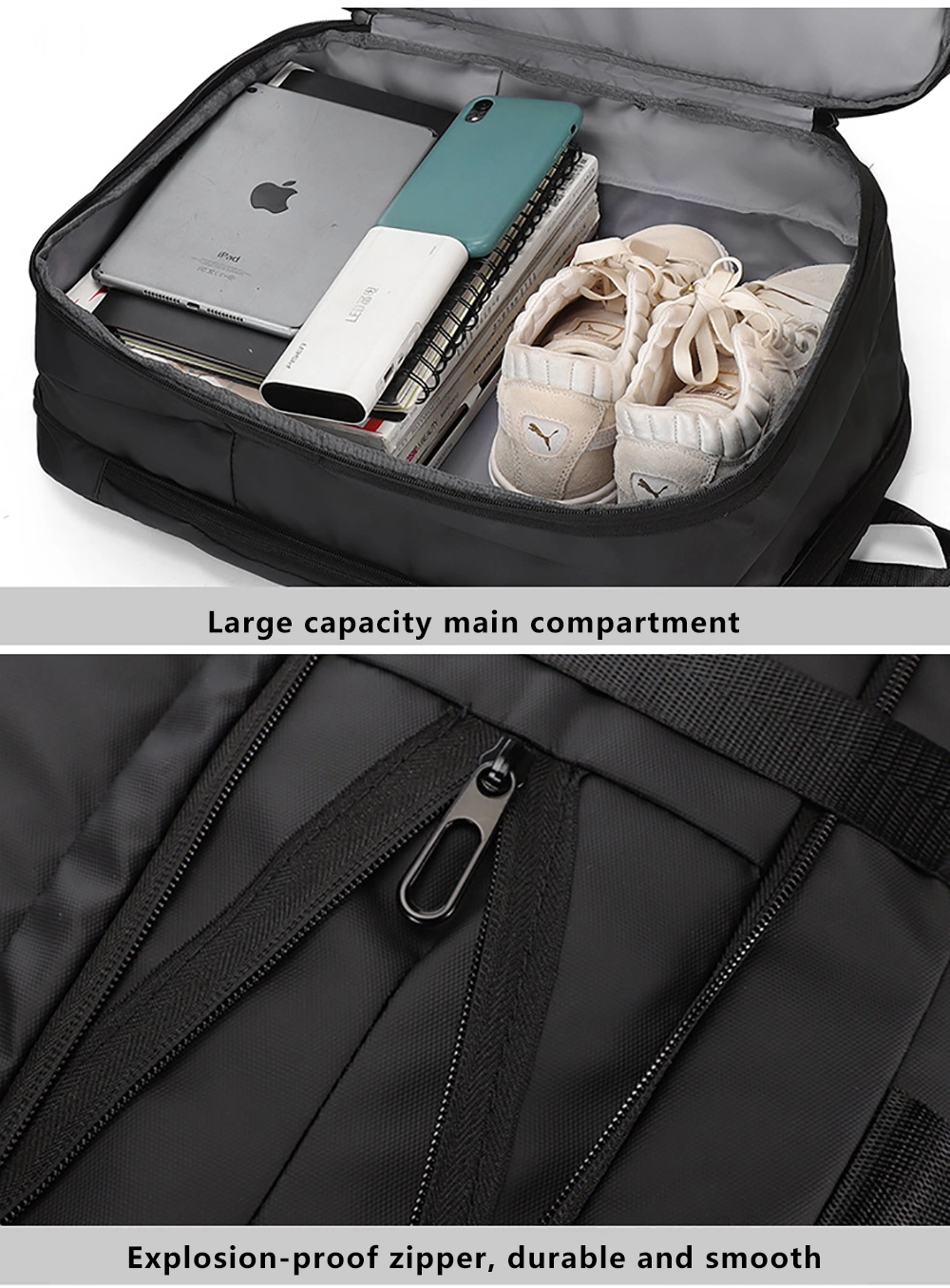 Large Capacity Mochilas Escolares Rucksack Laptop Backpack Waterproof Multifunctional Expandable Travel Backpack