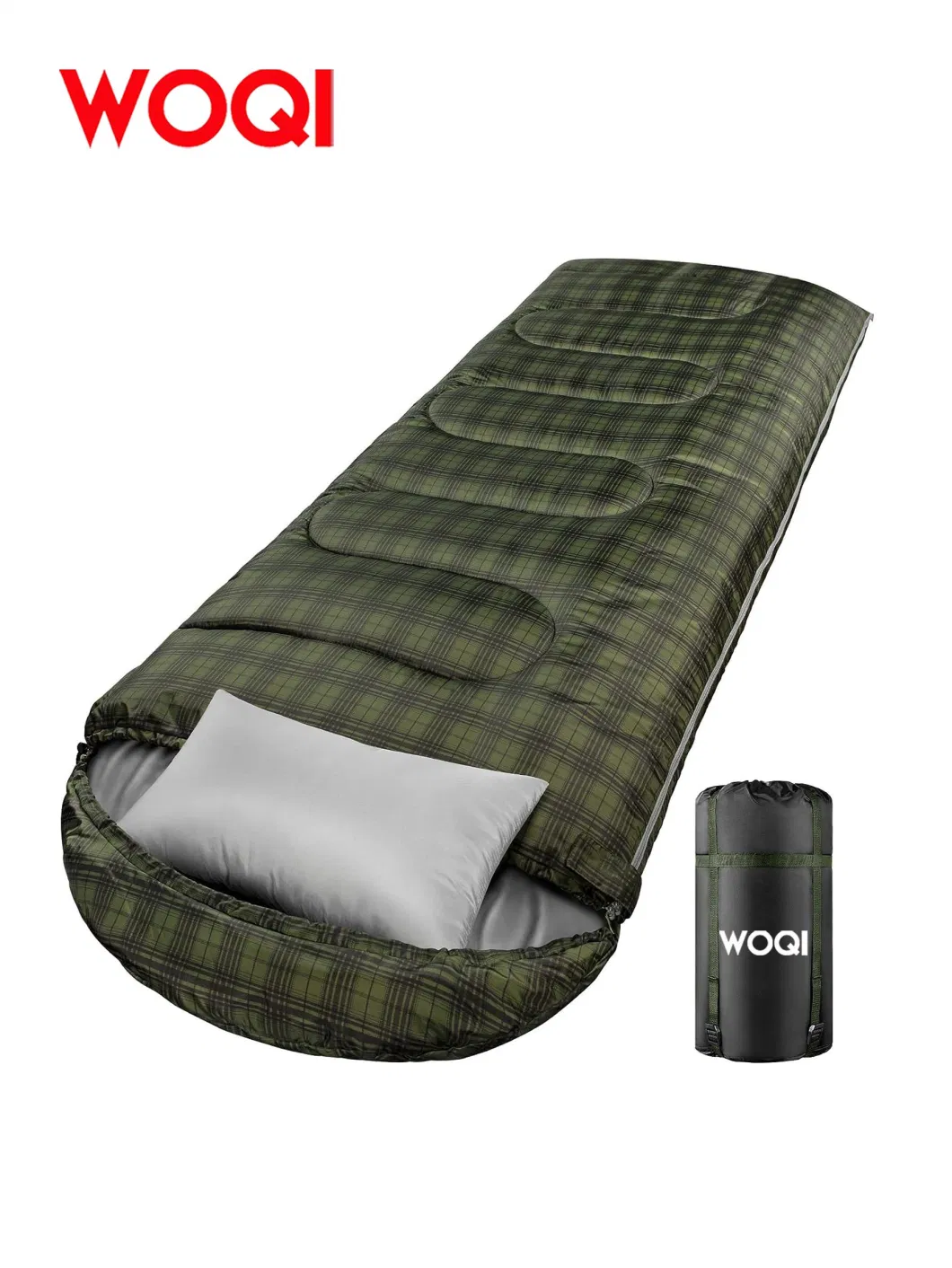 Woqi Adult Envelope Sleeping Bag Season Sleeping Bag Camping Hiking Backpack