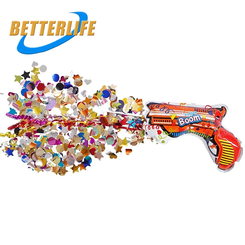 Custom Wholesale Christmas Birthday New Year Party Gift Inflatable Foil Balloon Pop Pops Snappers Fireworks Confetti Gun Shooter Magical Shots Firecrackers