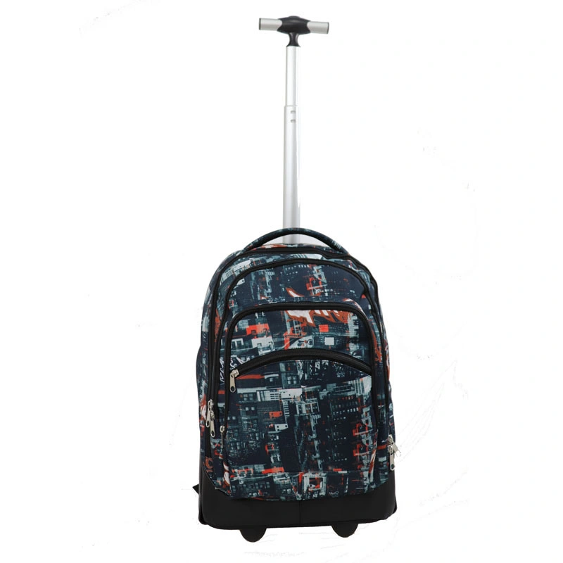 Custom Fashion Printing Wheel Trolley Bag School Bag Student Kids Backpack