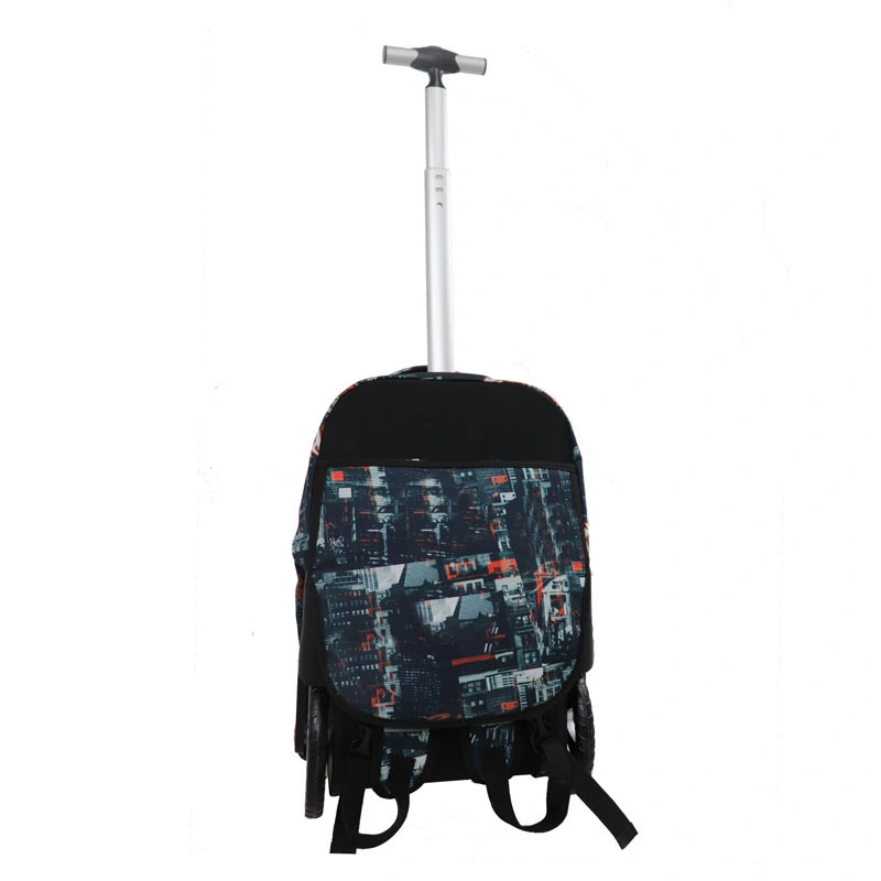 Custom Fashion Printing Wheel Trolley Bag School Bag Student Kids Backpack