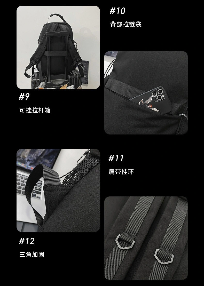 Fashion Big Capacity Business Travel Sports College Mochilas Computer Laptop Backpack School Bag