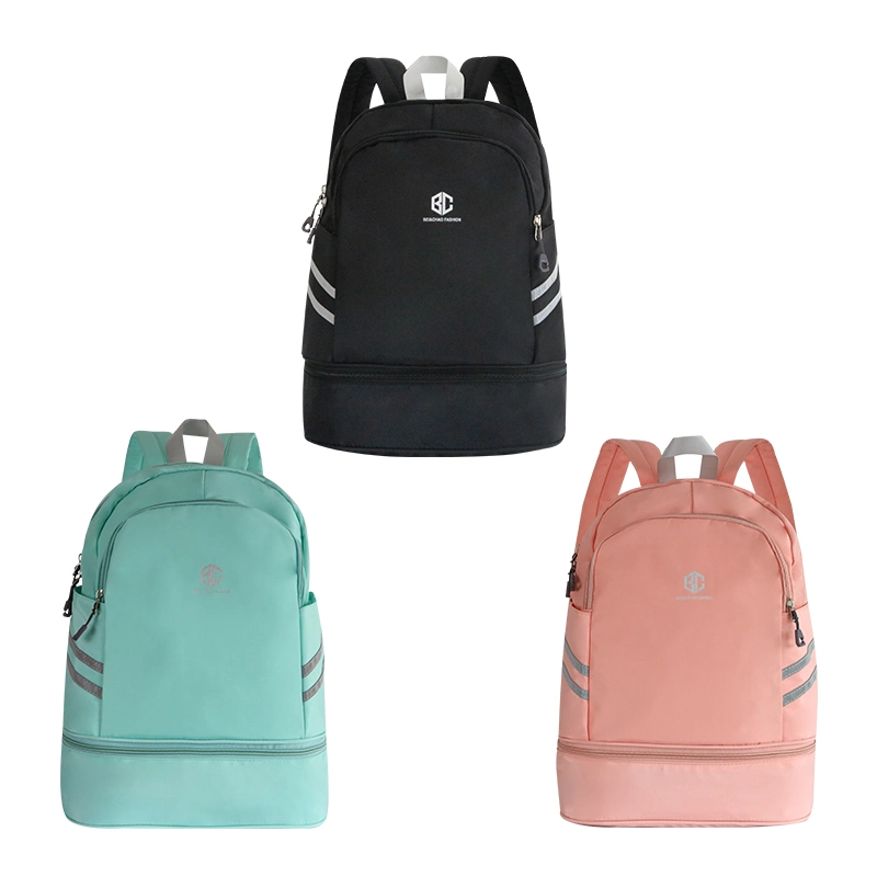 Customized Logo Teens Black Gym Sports Bag Girl Hiking Backpack for Women