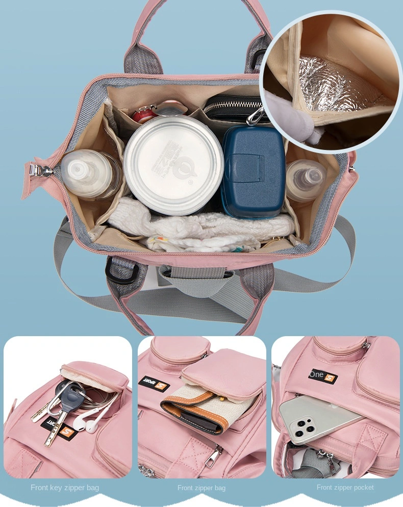 New Large-Capacity Mommy Bag Multi-Functional Portable Mother and Baby Bag