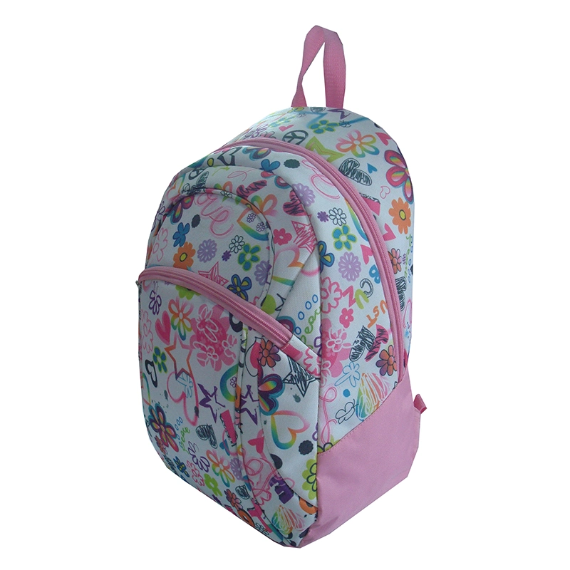 Hot Sell Canvas Vintage Canvas Backpack with Allover Flower Printed