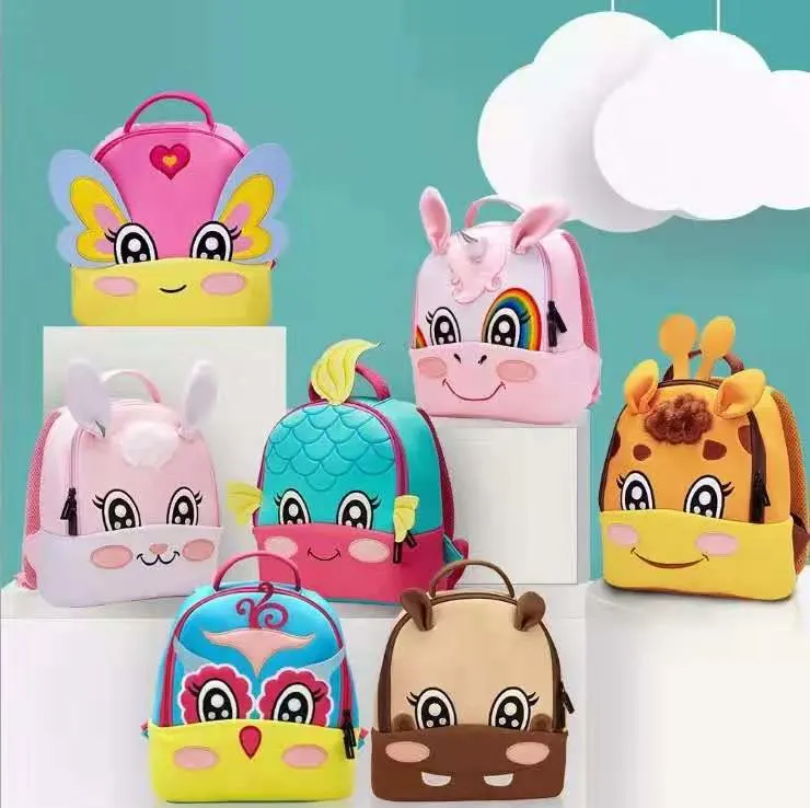 Chinese 14 Years Factory Cute Kids Backpack, Animal Ployester Backpack