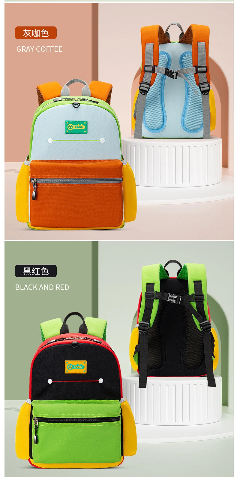 Original Design Large Capacity 3-12 Years Old Use School Bag High Quality Kindergarten Backpack