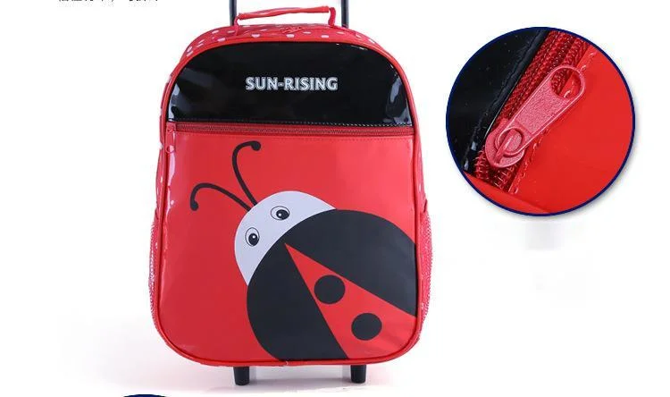 Cute Cartoon Trolley School Bags Backpack with Wheels for Boys Girls Kids