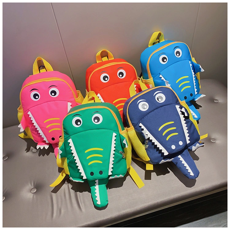 Durable New Fashion Cute Toddler Backpack Custom Kid School Bag Cartoon Oxford Cloth Backpack Question Dinosaur 3D Backpacks