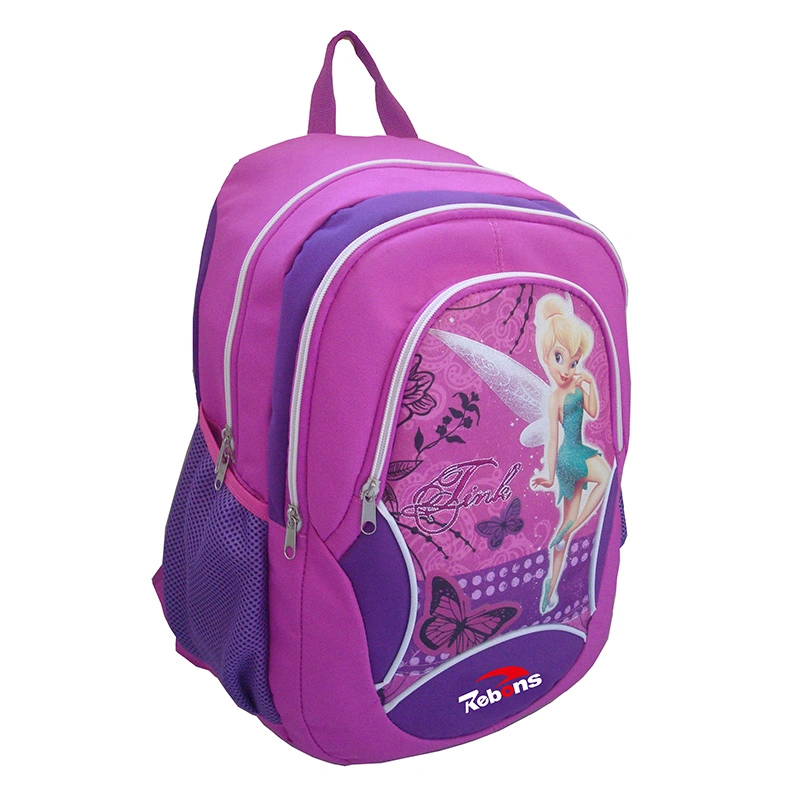 Purple Children Girls School Book Bag Backpack