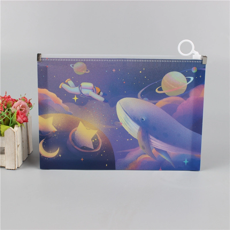 Lovely Mermaid A4 PP Waterproof Zipper Bag for School Girl